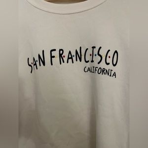San Francisco California "Friends Print" 2xl White 
Crewneck